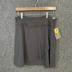 Eddie Bauer Black Active Skort L Built-in Shorts Stretch Pocket NWT Hiking Golf